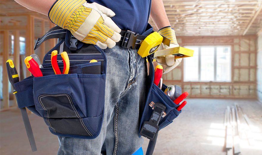 Man with tool belt service-Contact Us